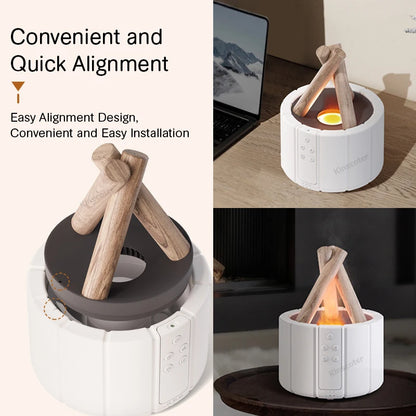 BonfireGlow - Peaceful Mini Bonfire Diffuser With Ambient Lighting 